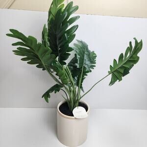 Target Threshold Artificial Potted Philodendron Plant 23" Tall Ceramic Pot NWT